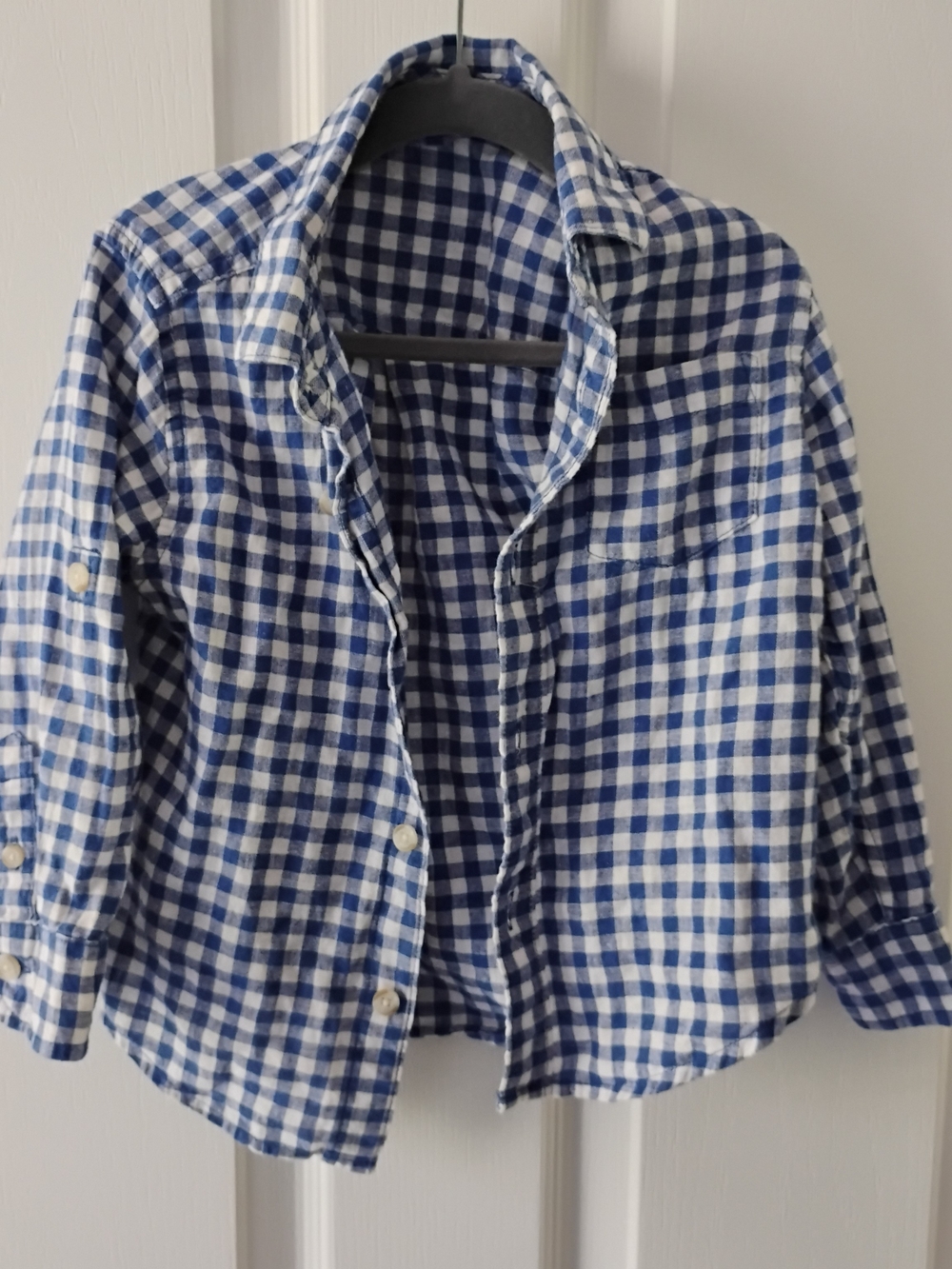 Gymboree Classic Blue Gingham Button-Down Shirt for Kids, 3T